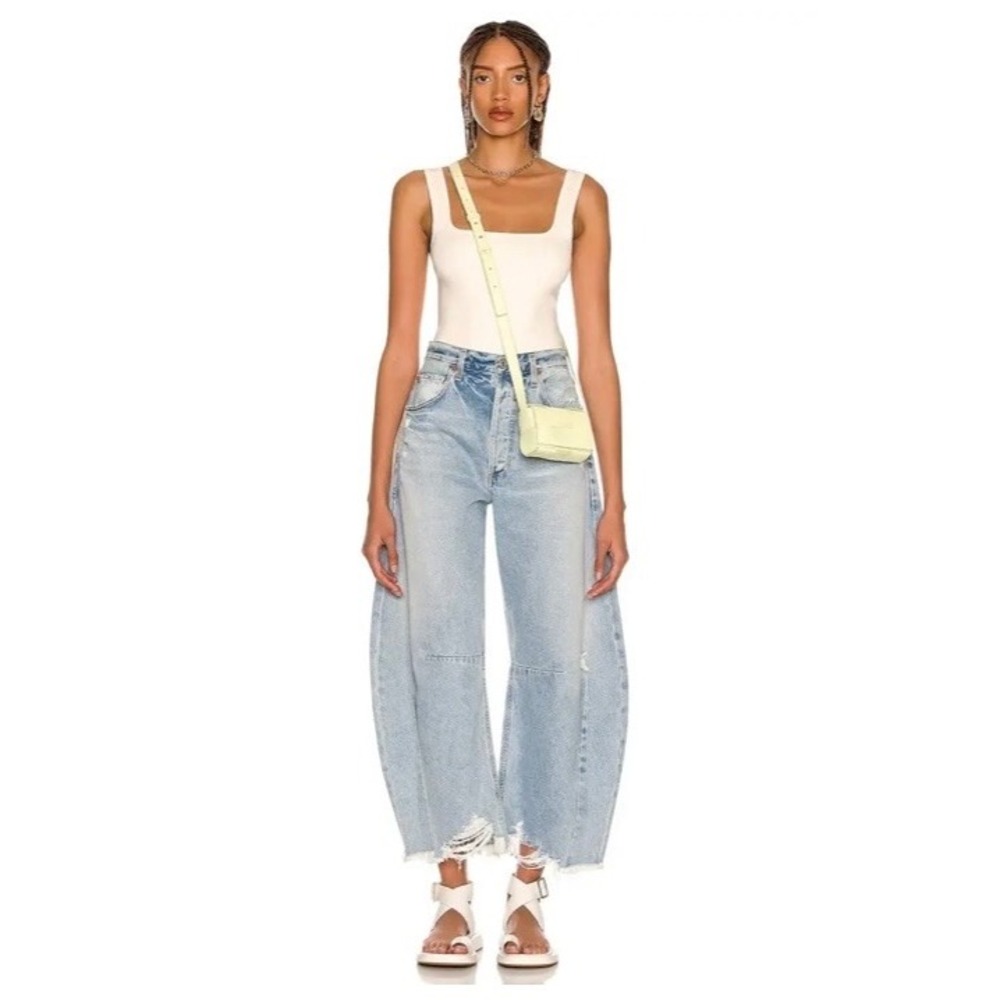 Citizens of Humanity Horseshoe Jeans Frayed Cropped Distressed Luxury Women's 27